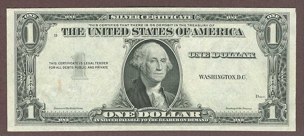 Missing 3rd Printing Silver Certificate Error